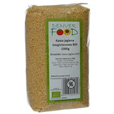 Kasza Jaglana Bezglutenowa Bio 1 kg - Denver