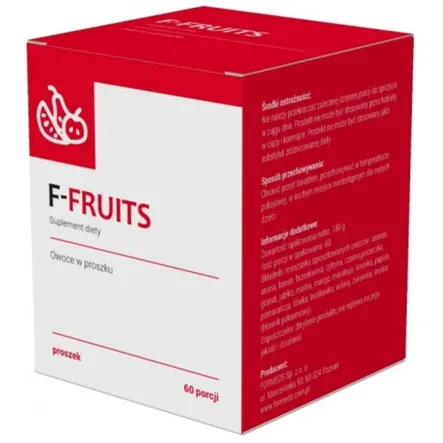 F-FRUITS 60 porcji Formeds - mieszanka 18 sproszkowanych owoców oraz Inulina
