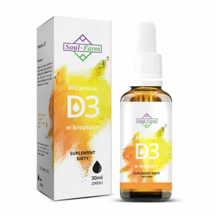 Witamina D3 w Kroplach (2000 IU) 30 ml - Soul Farm 
