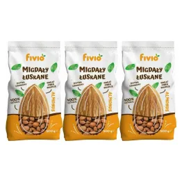 3 x Migdały Całe Flowpack 500 g - Fivio
