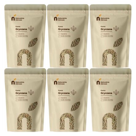 6 x Kasza Gryczana Niepalona 1 kg - Naturalnie Zdrowe