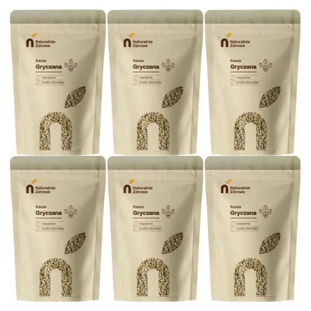 6 x Kasza Gryczana Niepalona 1 kg - Naturalnie Zdrowe