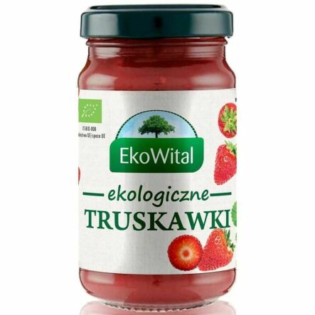 Mus Truskawkowy Bez Dodatku Cukru BIO 250 g - EkoWital