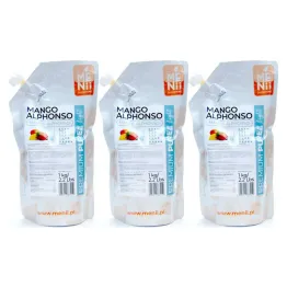 3 x Puree Mango Alphonso LIGHT Premium z Erytrytolem Pulpa 1 kg - Menii