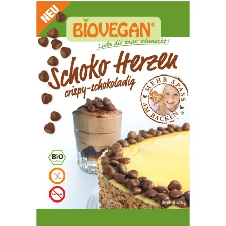 Czekoladowe Serca Do Dekoracji Ciast 35 G Biovegan