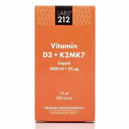 Witamina D3 +K2MK7 Liquid 10 ml - LABS212