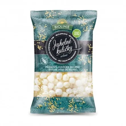 Jaglane Kuleczki Solone Bio 150 g Bezglutenowe Biolinie - Przecena Krótka Data Minimalnej Trwałości