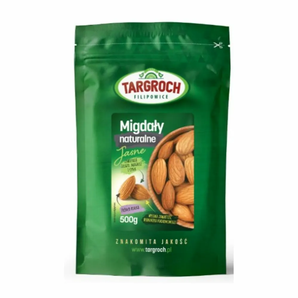 Migdały Naturalne Jasne 500 g - Targroch