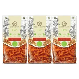 3 x Makaron z Soczewicy Czerwonej Świderki Bio 250 g - Bartolini