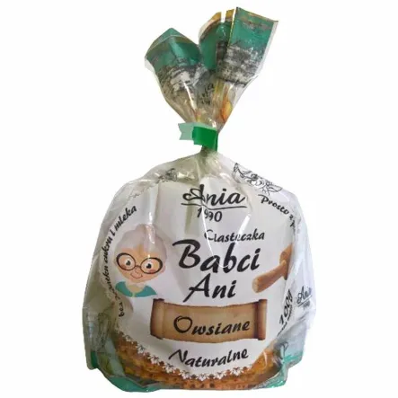 Ciasteczka Owsiane Naturalne Bez Dodatku Cukru 100 g - Ania