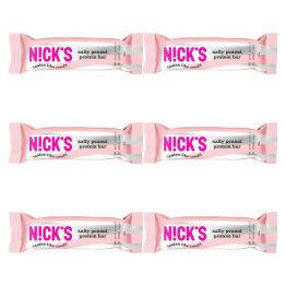 6 x Baton Proteinowy z Orzeszkami Ziemnymi w Mlecznej Czekoladzie 50 g - Nicks