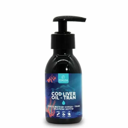 Olej z Wątroby Dorsza - Tran Dla Psów i Kotów 100 ml - Pokusa