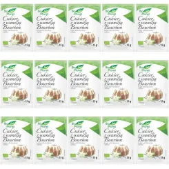Zestaw 15 x Cukier Waniliowy z Wanilią Bourbon Bio 15 g - Bio Planet