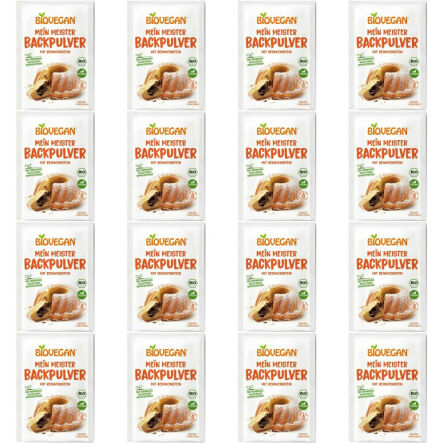 16 x Proszek do Pieczenia Bezglutenowy Bio 51 g (3 x 17 g) - Biovegan