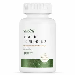 Witamina D3 4000 IU +K2 VEGE 100 Tabletek - OstroVit 