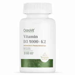 Witamina D3 4000 IU +K2 VEGE 100 Tabletek - OstroVit 