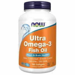 Ultra Omega-3 Fish Oil 180 Kapsułek - Now
