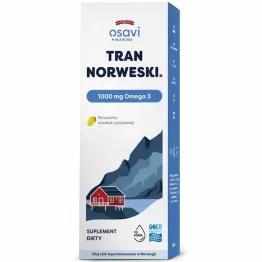 Tran Norweski Omega-3 1000 mg Aromat Cytrynowy 500 ml - Osavi Marine