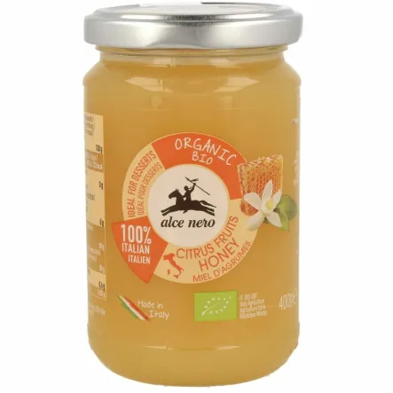 Ekologiczny Miód Włoski Nektarowy Cytrusowy 400 G - Alce Nero - Wyprzedaż