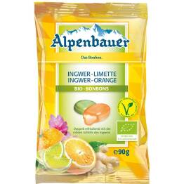 Cukierki z Nadzieniem o Smaku Imbir-Limonka i Imbir-Pomarańcza Bio 90 g Alpenbauer