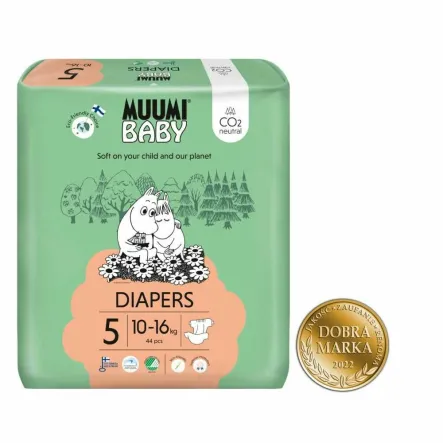 Pieluszki Jednorazowe 5 Diapers 10-16 kg 44 Sztuki - Muumi Baby 