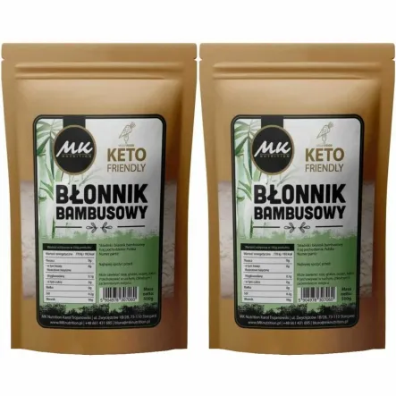 Błonnik Bambusowy 1 kg (2 x 500 g) - MK Nutrition - Mąka Bambusowa