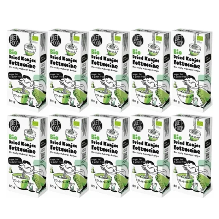 10 x Makaron Konjac Suchy Bio Fettuccine 80 g - Diet-Food