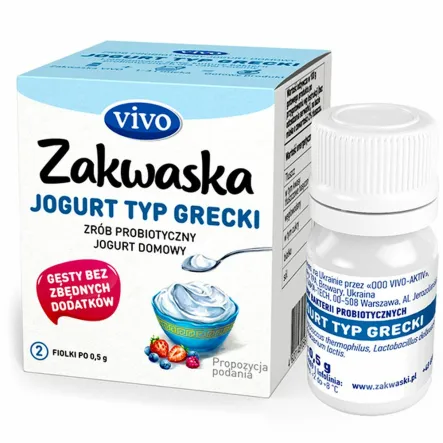 Zakwaska do Jogurtu TYP GRECKI 2 Sztuki 1 g (2x 0,5 g) - VIVO (COLD)