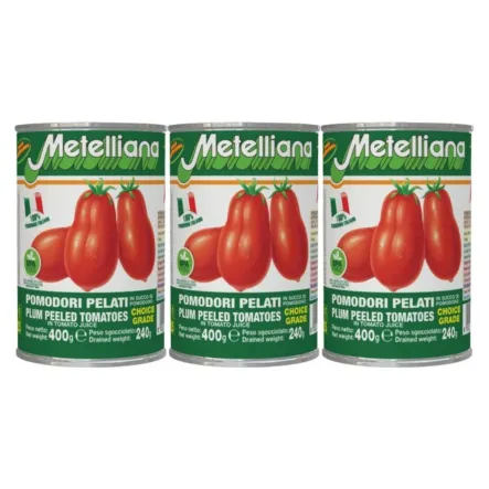 3 x Włoskie Pomidory Pelati 400 g - Metelliana
