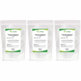 Zestaw 3 x Chlorek Magnezu Sześciowodny Płatki 1 kg - DeliFood