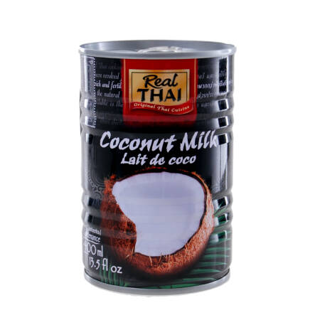 Mleczko Kokosowe 17-19% 400 ml Real Thai - Ekstrakt kokosowy 85% 