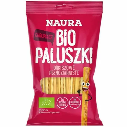 Paluszki Orkiszowe Pełnoziarniste Bio 45 g - Naura