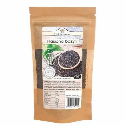 Nasiona Bazylii 250 g  - Pięć Przemian