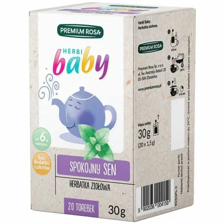 Herbatka dla Dzieci i Niemowląt SPOKOJNY SEN 30 g (20x 1,5 g) - Herbi BABY