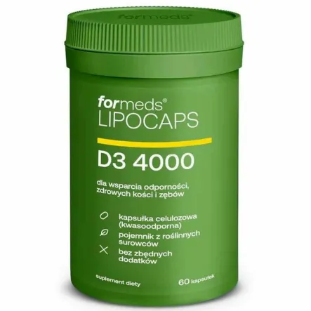 Lipocaps Witamina D3 4000 60 Kapsułek - Formeds