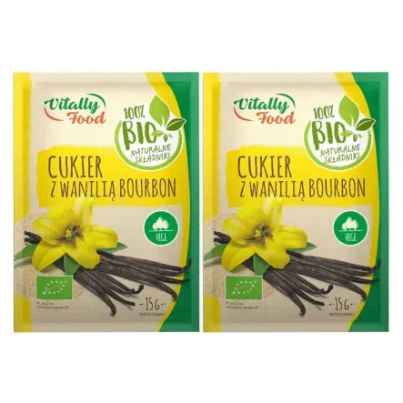 Cukier Waniliowy z Wanilią Bourbon Bio 15 g Wodzisław - Zestaw 2 x 15 g