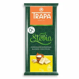 Czekolada Biała ze Stewią Bez Dodatku Cukru 75 g - Trapa