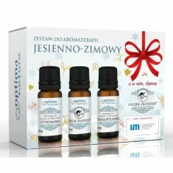 Zestaw Jesienno - Zimowy (Olejki Cytrynowy, Złodziei, Eukaliptusowy) 3x 10 ml - Optima Natura