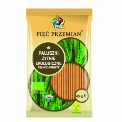 Paluszki Żytnie Pełnoziarniste Bio 45 g Pięć Przemian