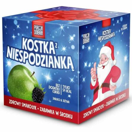 Kostka Świąteczna z Niespodzianką Jabłko i Jeżyna 16 g - Porcja Dobra