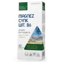 Magnez, Cynk, Witamina B6 60 Kapsułek - Medica Herbs
