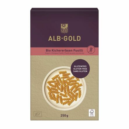 Makaron z Ciecierzycy Świderki Bezglutenowy Bio 250 g - Alb-Gold