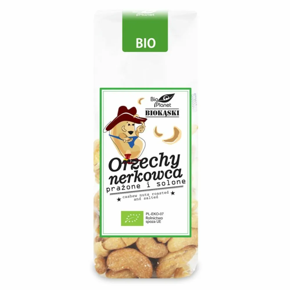 Orzechy Nerkowca Prażone i Solone Bio 100 g - Bio Planet