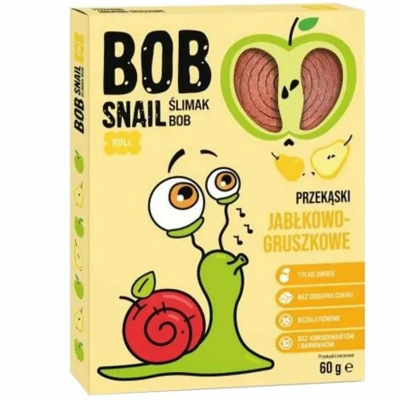 Przekąska Jabłkowo-Gruszkowa Bez Dodatku Cukru 60 g - Bob Snail (data: 13.04.2026)