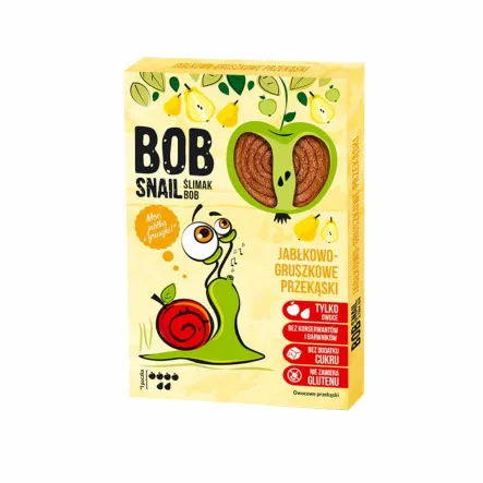 Przekąska Jabłkowo - Gruszkowa z Owoców Bez Dodatku Cukru 60 g - Bob Snail