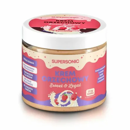 Krem Orzechowy Biała Czekolada z Malinami 160 g - Superson