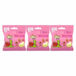 3 x Przekąska Jabłko Malina Bez Dodatku Cukru 20 g - Bod Snail