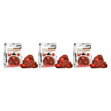 3 x Chrupiące Truskawki w Czekoladzie do Kieszeni 60 g - Mixit