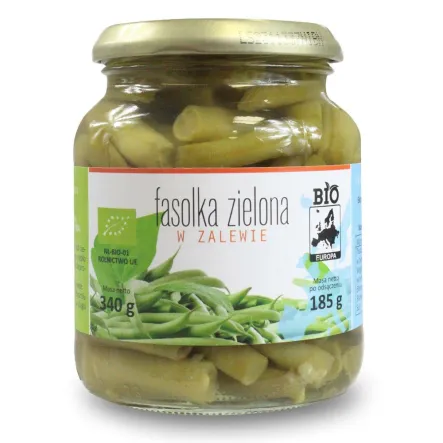 Fasolka Zielona w Zalewie w Słoiku Bio 340 g/ 185g - Bio Europa