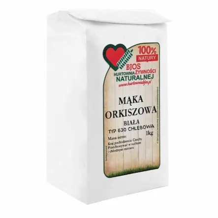 Mąka Orkiszowa Biała Typ 630 Chlebowa 1 kg - Bjos
